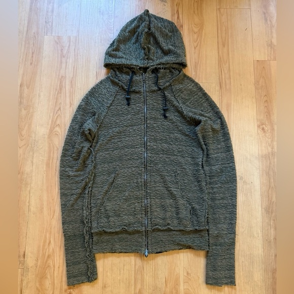 L.G.B. LE GRAND BLEU CAMOUFLAGE MOHAWK ZIP UP HOODIE